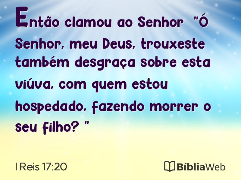 I Reis 17:20 em imagem para compartilhar