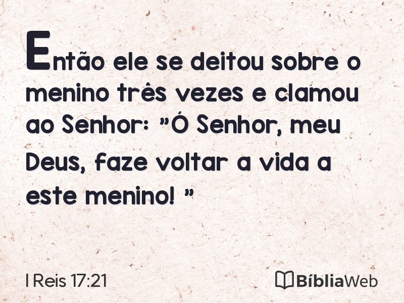 I Reis 17:21 em imagem para compartilhar