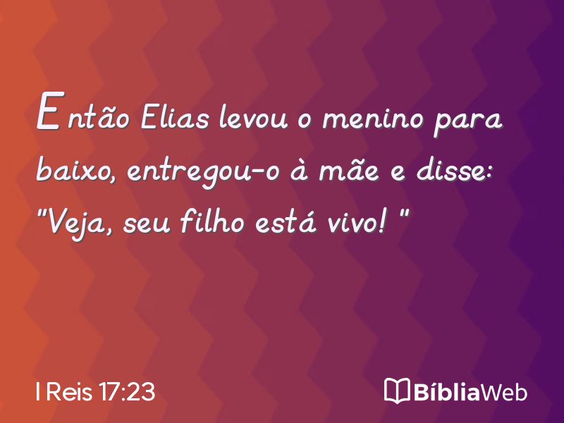 I Reis 17:23 em imagem para compartilhar
