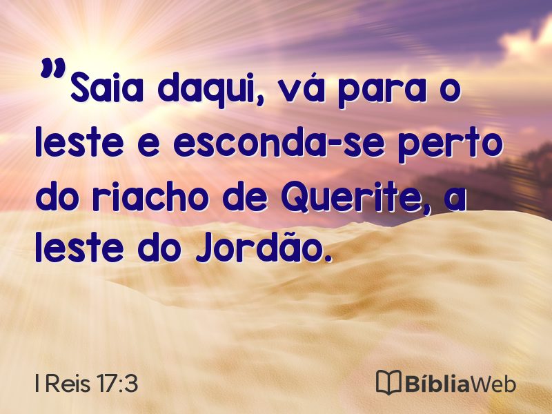 I Reis 17:3 em imagem para compartilhar