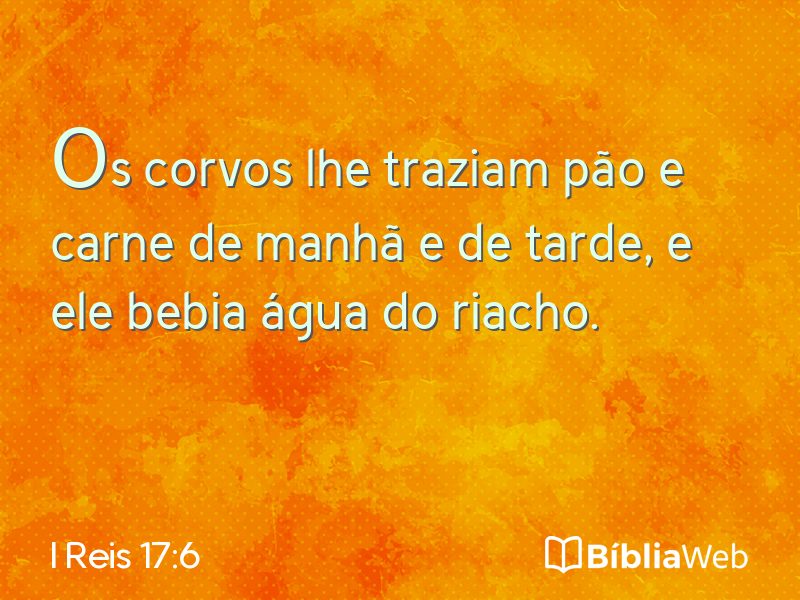 I Reis 17:6 em imagem para compartilhar
