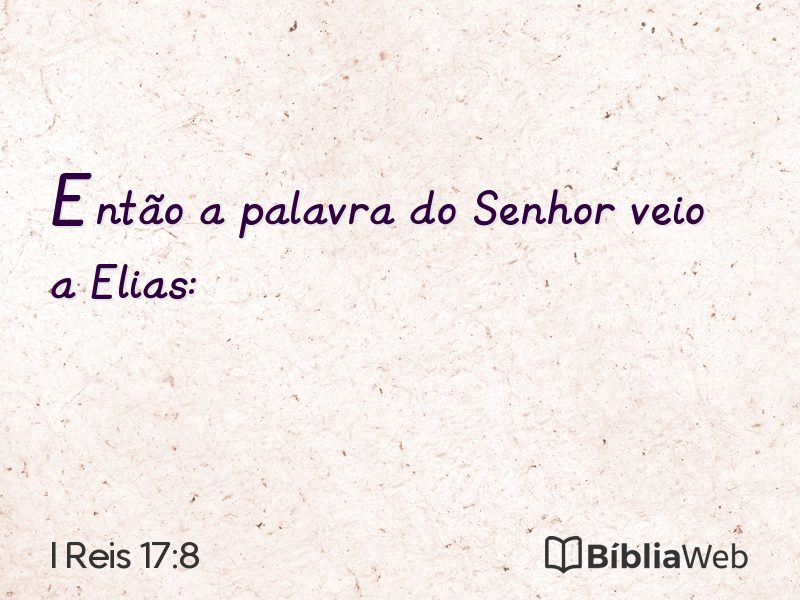 I Reis 17:8 em imagem para compartilhar