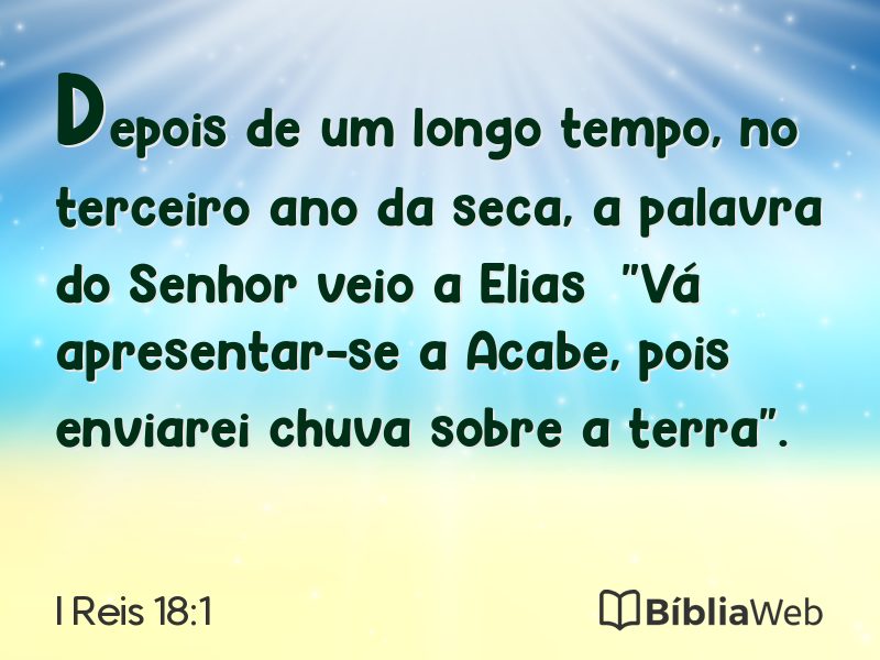 I Reis 18:1 em imagem para compartilhar