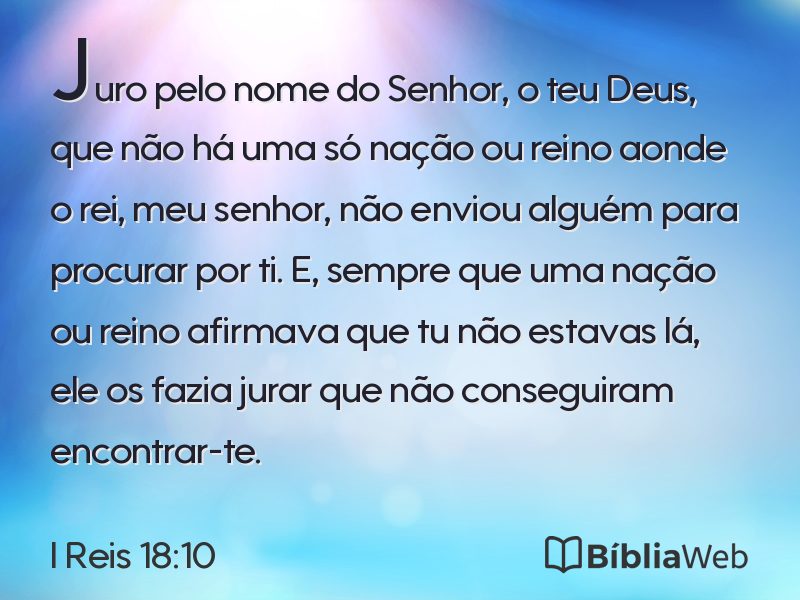 I Reis 18:10 em imagem para compartilhar