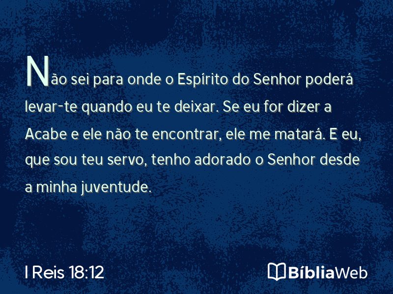 I Reis 18:12 em imagem para compartilhar