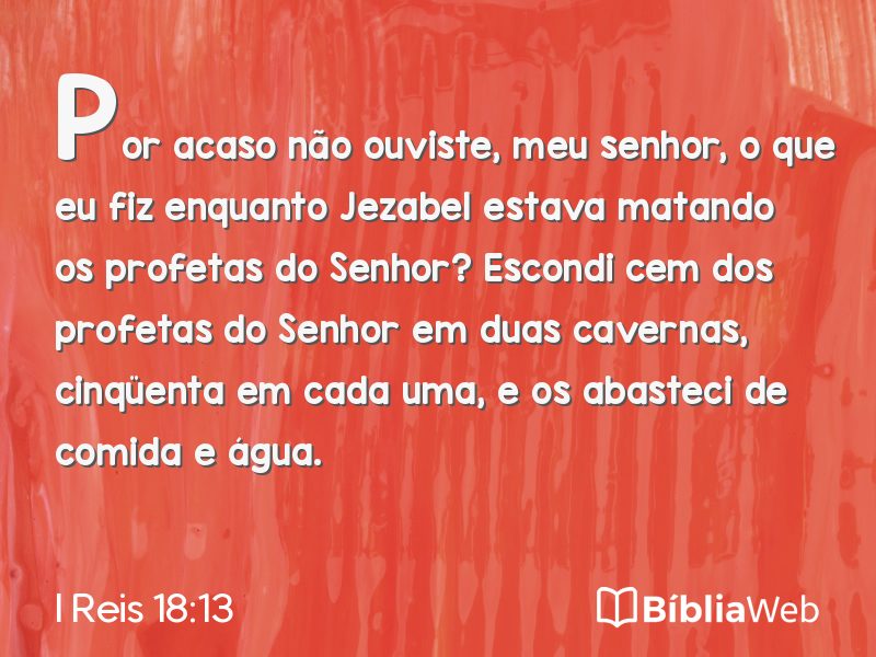 I Reis 18:13 em imagem para compartilhar