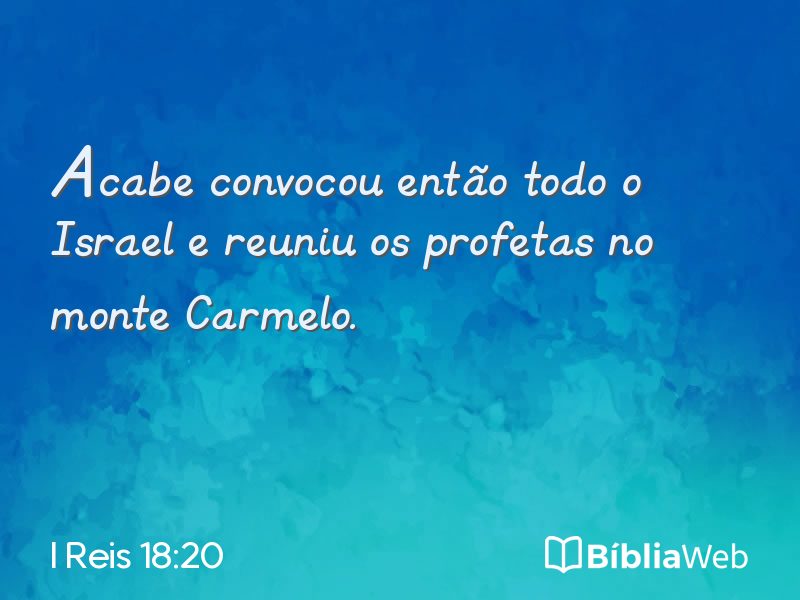 I Reis 18:20 em imagem para compartilhar