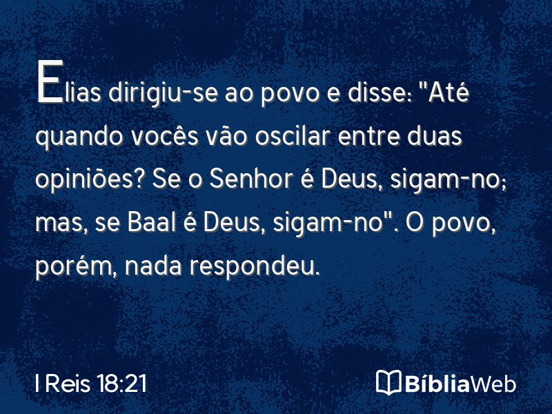 I Reis 18:21 em imagem para compartilhar