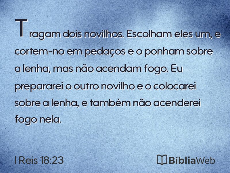 I Reis 18:23 em imagem para compartilhar