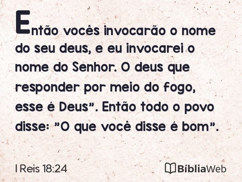I Reis 18:24 em imagem para compartilhar