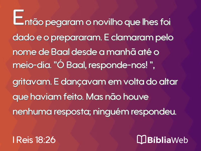 I Reis 18:26 em imagem para compartilhar