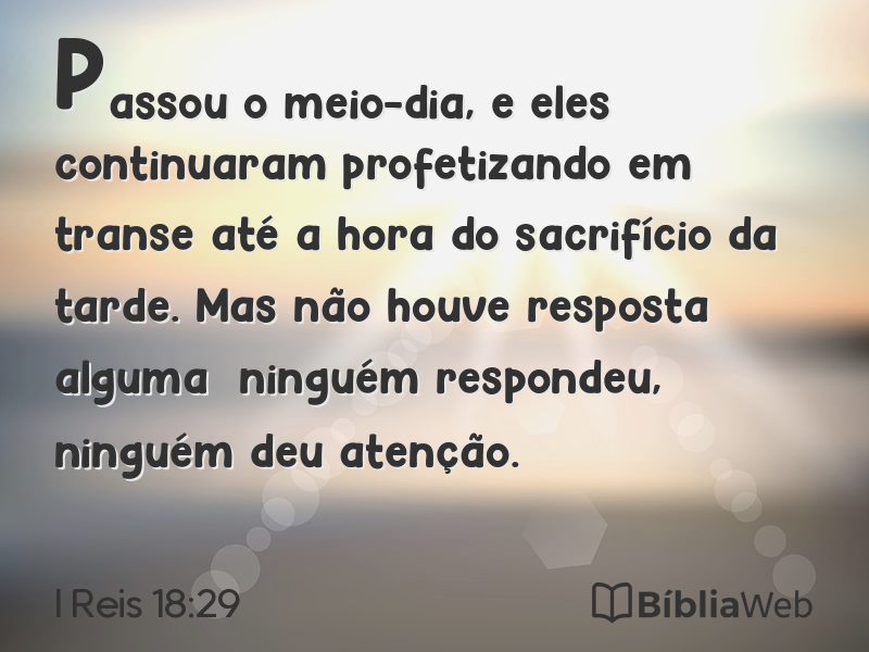 I Reis 18:29 em imagem para compartilhar
