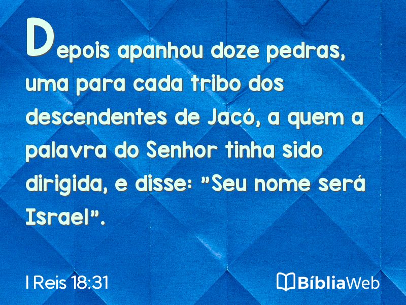 I Reis 18:31 em imagem para compartilhar