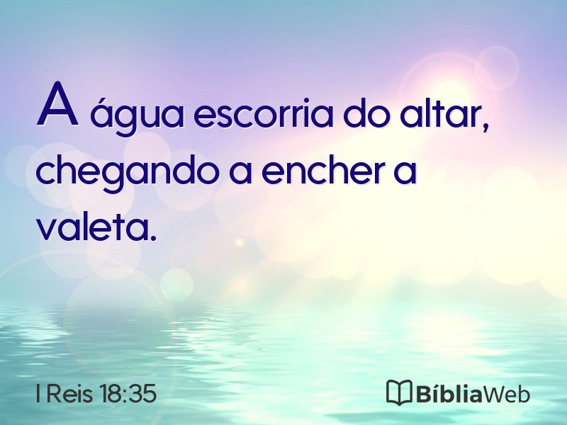 I Reis 18:35 em imagem para compartilhar