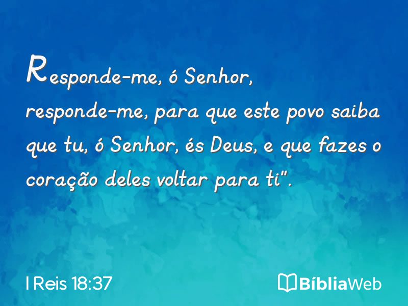 I Reis 18:37 em imagem para compartilhar
