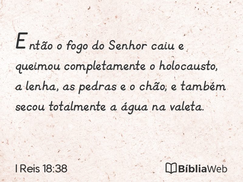 I Reis 18:38 em imagem para compartilhar