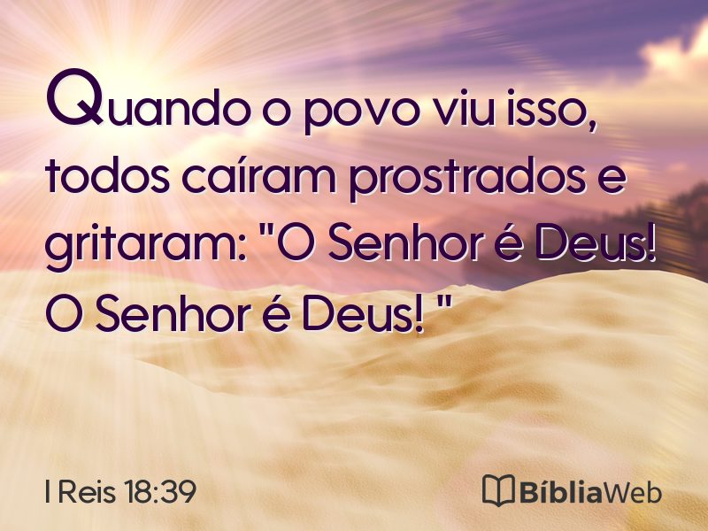 I Reis 18:39 em imagem para compartilhar
