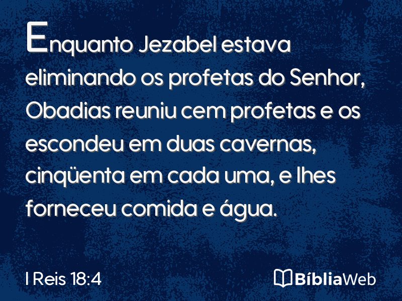 I Reis 18:4 em imagem para compartilhar