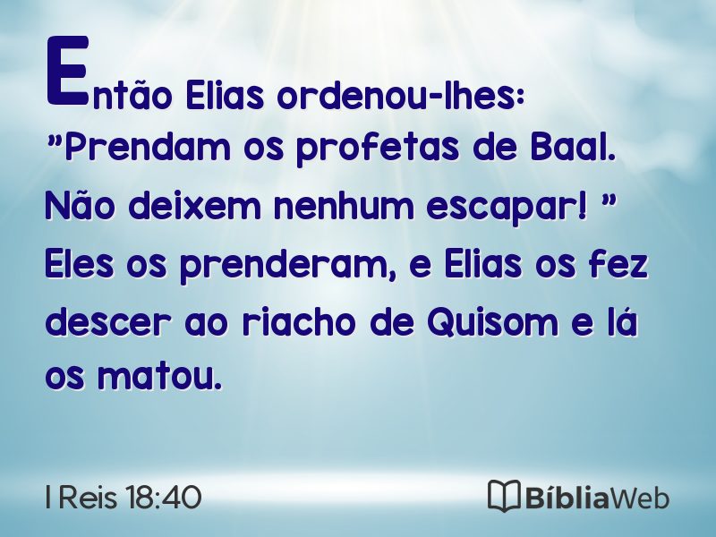 I Reis 18:40 em imagem para compartilhar