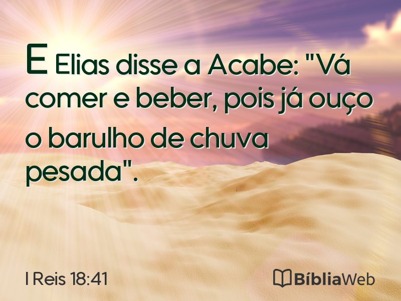 I Reis 18:41 em imagem para compartilhar