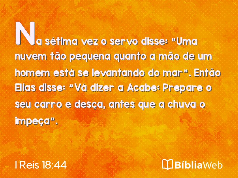 I Reis 18:44 em imagem para compartilhar