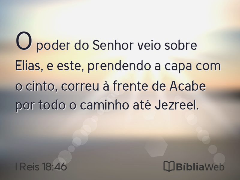 I Reis 18:46 em imagem para compartilhar