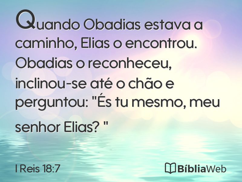 I Reis 18:7 em imagem para compartilhar