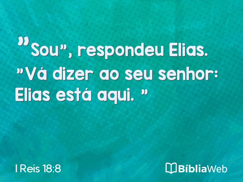 I Reis 18:8 em imagem para compartilhar