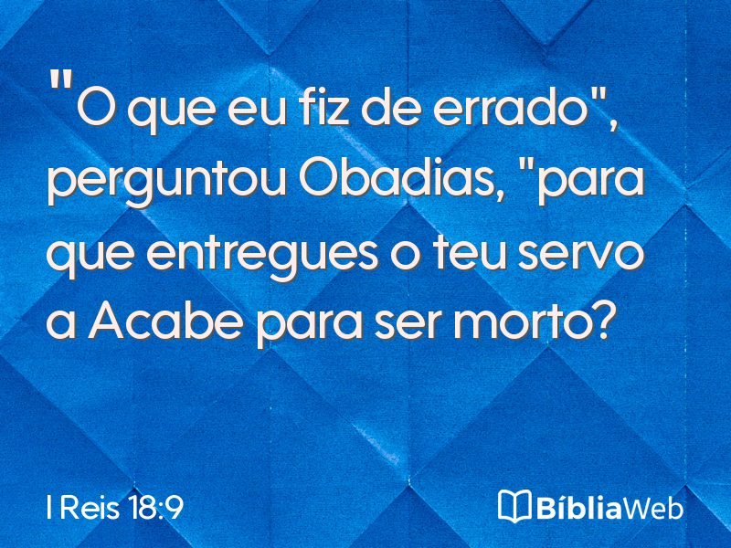 I Reis 18:9 em imagem para compartilhar