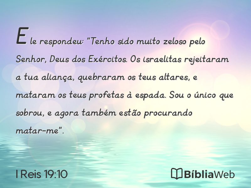 I Reis 19:10 em imagem para compartilhar