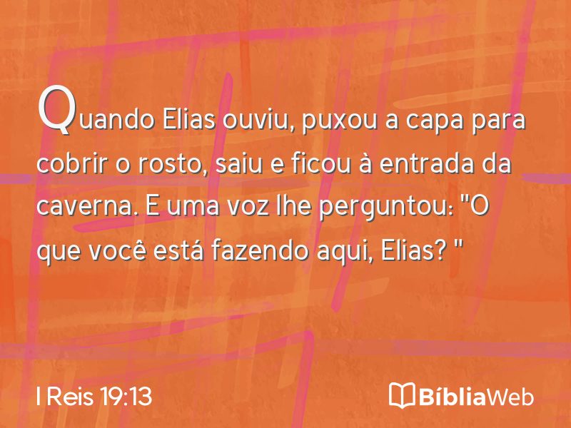 I Reis 19:13 em imagem para compartilhar