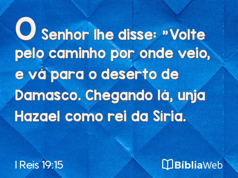 I Reis 19:15 em imagem para compartilhar