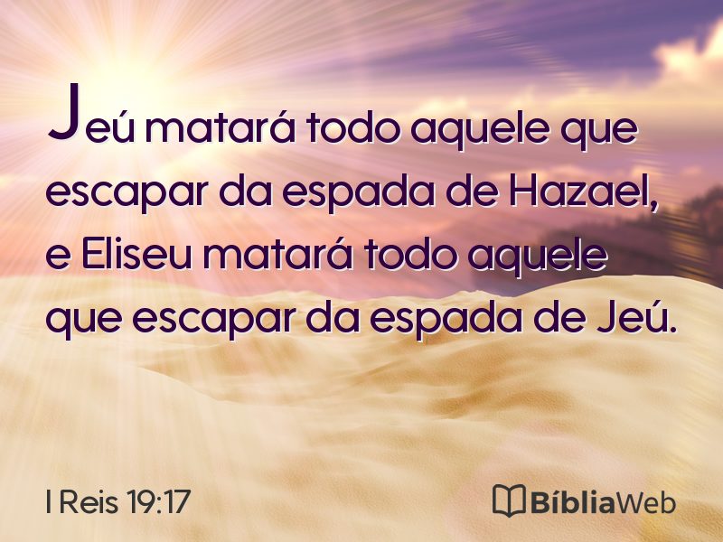 I Reis 19:17 em imagem para compartilhar