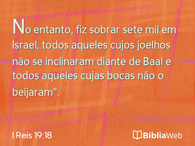 I Reis 19:18 em imagem para compartilhar