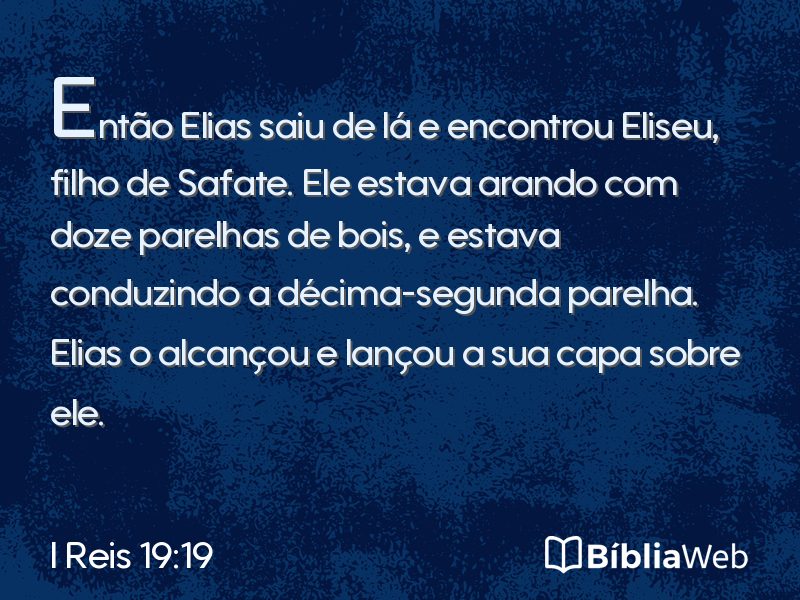 I Reis 19:19 em imagem para compartilhar
