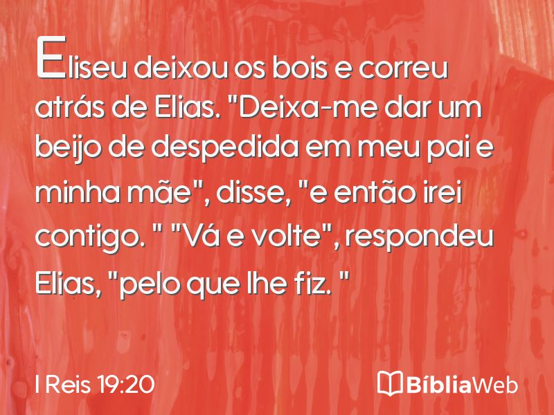 I Reis 19:20 em imagem para compartilhar