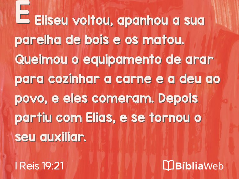 I Reis 19:21 em imagem para compartilhar
