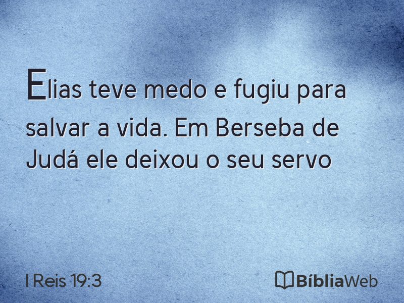 I Reis 19:3 em imagem para compartilhar