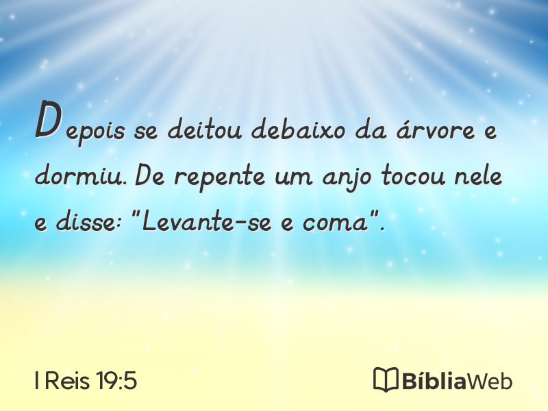 I Reis 19:5 em imagem para compartilhar