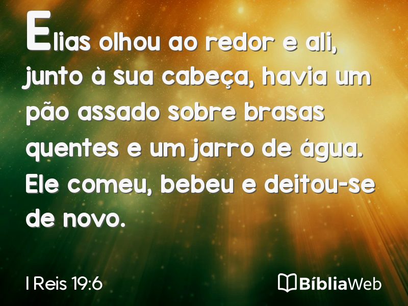 I Reis 19:6 em imagem para compartilhar
