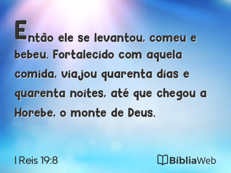 I Reis 19:8 em imagem para compartilhar