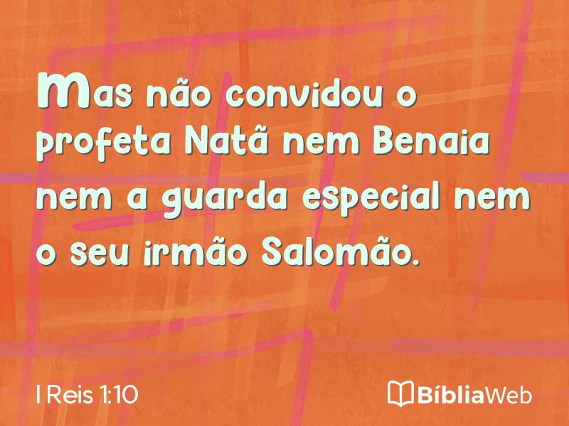 I Reis 1:10 em imagem para compartilhar