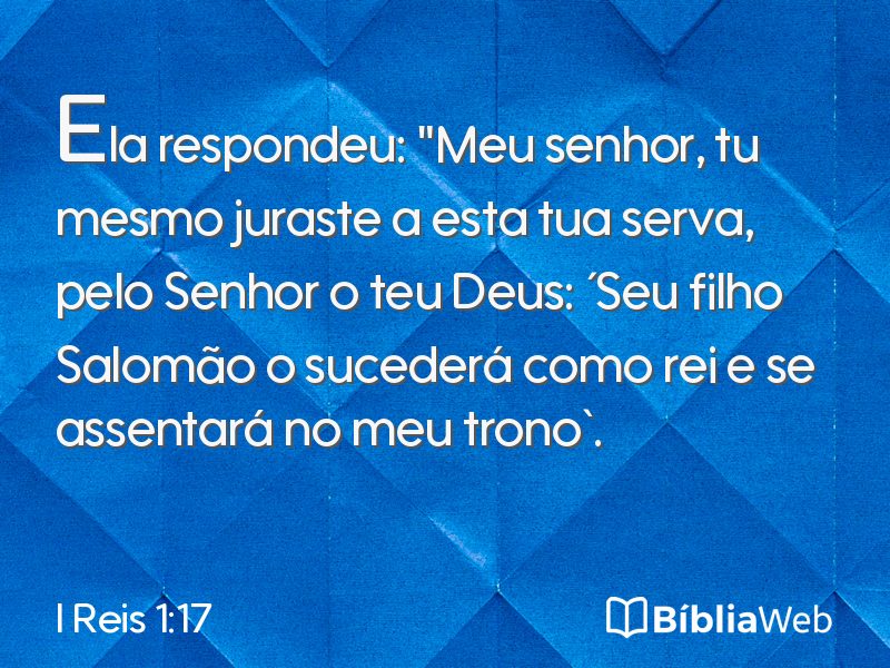I Reis 1:17 em imagem para compartilhar