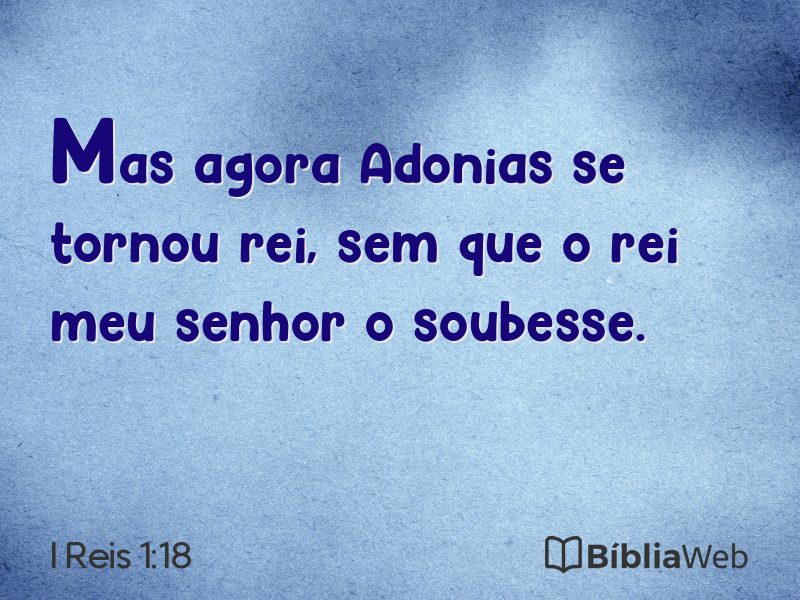 I Reis 1:18 em imagem para compartilhar