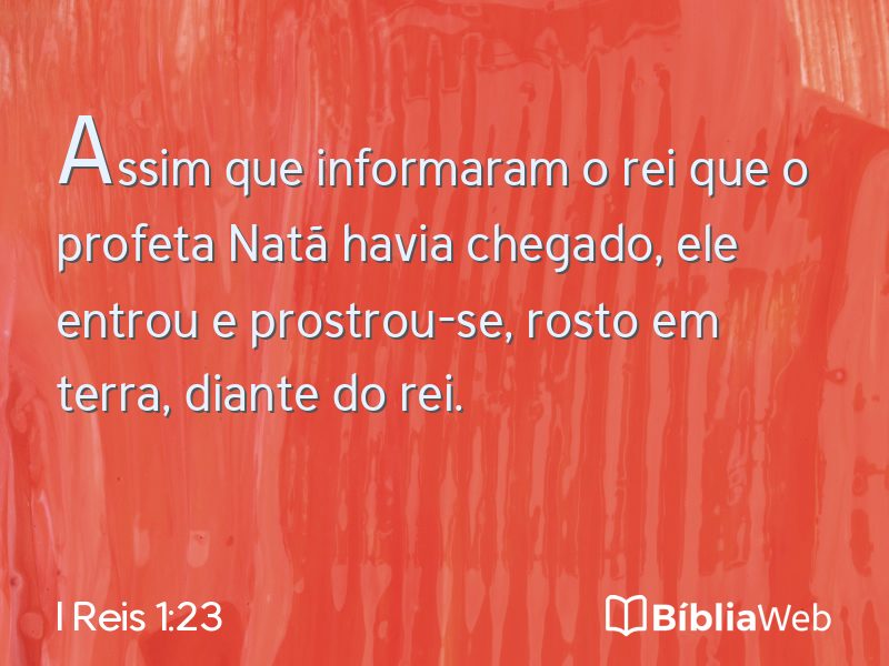I Reis 1:23 em imagem para compartilhar