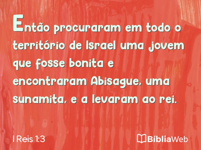 I Reis 1:3 em imagem para compartilhar