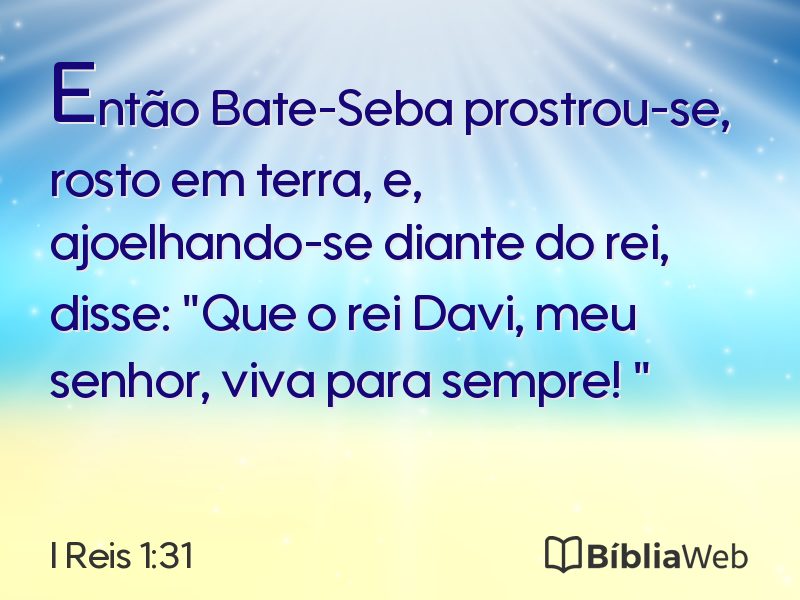 I Reis 1:31 em imagem para compartilhar