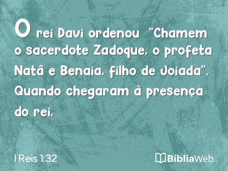 I Reis 1:32 em imagem para compartilhar