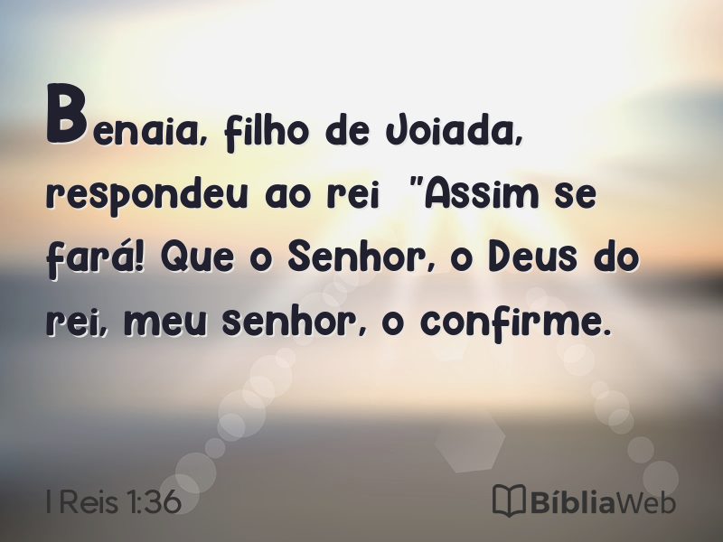 I Reis 1:36 em imagem para compartilhar