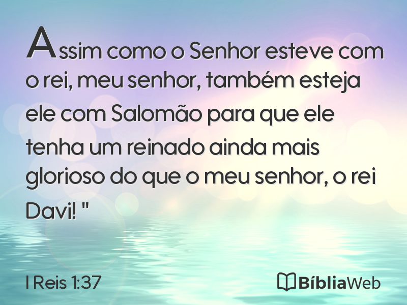 I Reis 1:37 em imagem para compartilhar